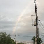 偶然、虹を見ることができました。