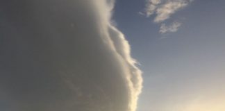 緑地公園の空　風の強い日でした